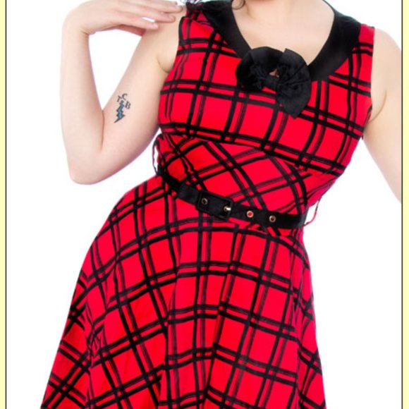 Voodoo Vixen Dresses & Skirts - Voodoo Vixen Plaid Swing Dress NWT